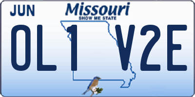 MO license plate OL1V2E