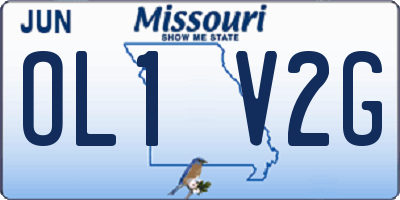 MO license plate OL1V2G