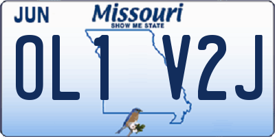 MO license plate OL1V2J