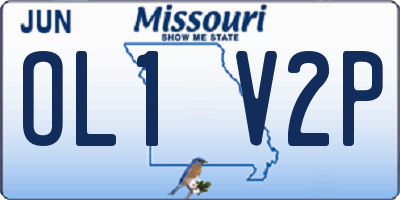 MO license plate OL1V2P