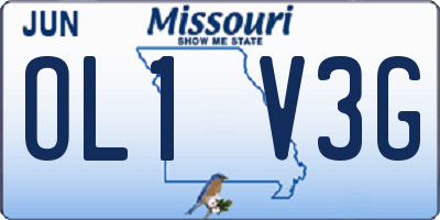MO license plate OL1V3G