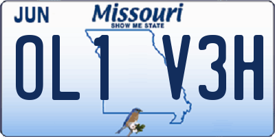 MO license plate OL1V3H