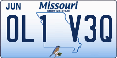 MO license plate OL1V3Q