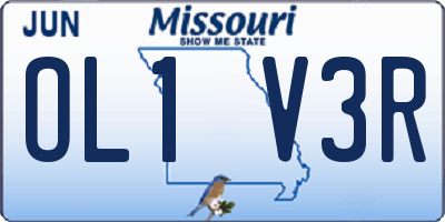 MO license plate OL1V3R