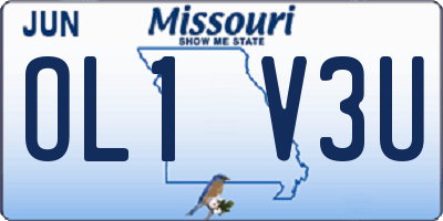 MO license plate OL1V3U