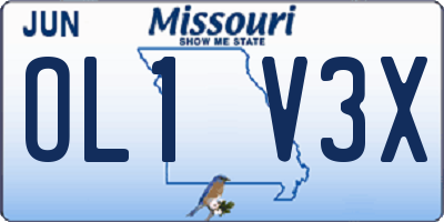 MO license plate OL1V3X