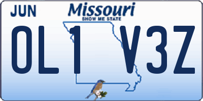 MO license plate OL1V3Z