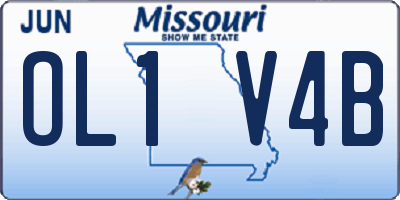 MO license plate OL1V4B