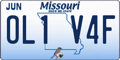MO license plate OL1V4F