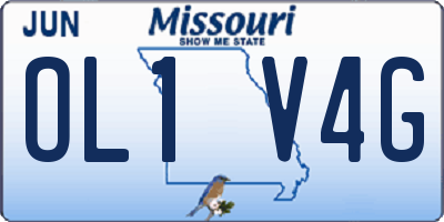 MO license plate OL1V4G