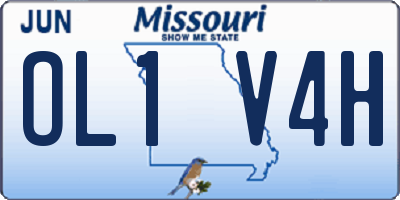 MO license plate OL1V4H