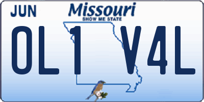 MO license plate OL1V4L