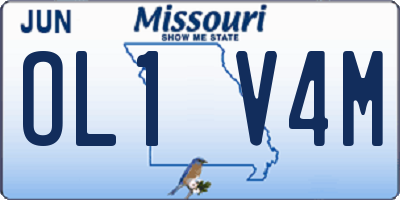 MO license plate OL1V4M