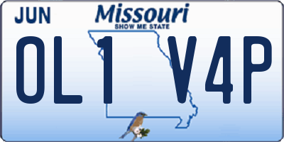MO license plate OL1V4P