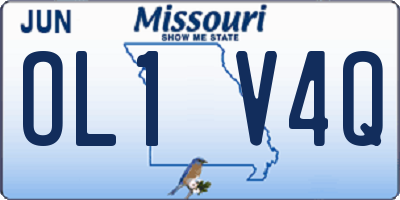 MO license plate OL1V4Q