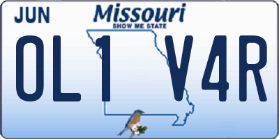 MO license plate OL1V4R