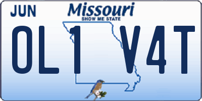 MO license plate OL1V4T