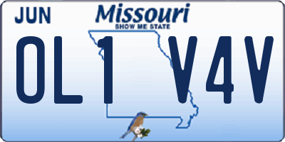 MO license plate OL1V4V