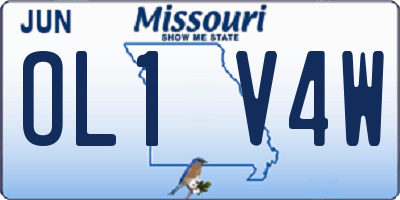 MO license plate OL1V4W