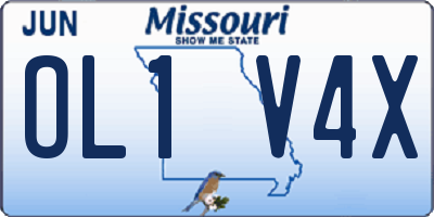MO license plate OL1V4X