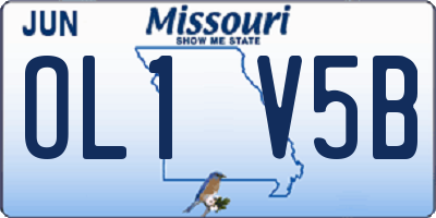 MO license plate OL1V5B