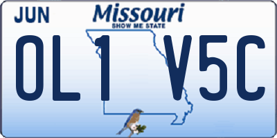 MO license plate OL1V5C