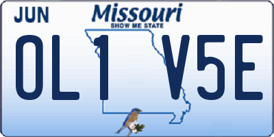 MO license plate OL1V5E