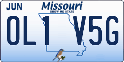 MO license plate OL1V5G