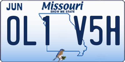 MO license plate OL1V5H