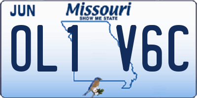 MO license plate OL1V6C
