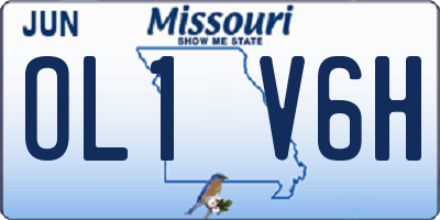 MO license plate OL1V6H