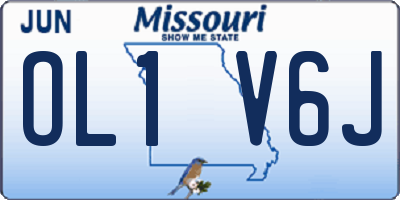 MO license plate OL1V6J
