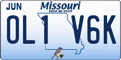 MO license plate OL1V6K