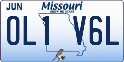 MO license plate OL1V6L