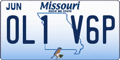 MO license plate OL1V6P