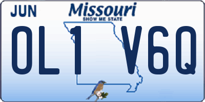 MO license plate OL1V6Q