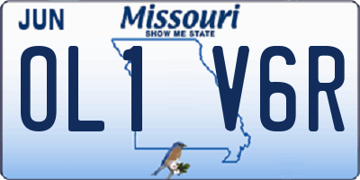 MO license plate OL1V6R