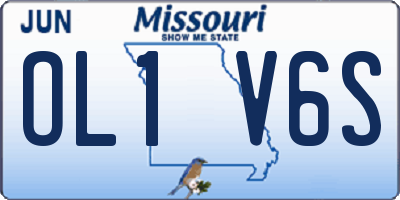 MO license plate OL1V6S
