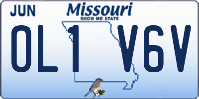 MO license plate OL1V6V