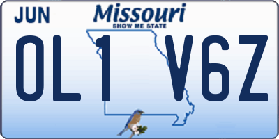 MO license plate OL1V6Z