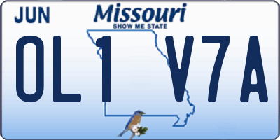 MO license plate OL1V7A