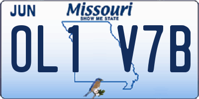 MO license plate OL1V7B