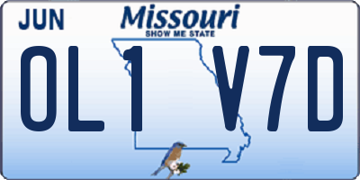 MO license plate OL1V7D