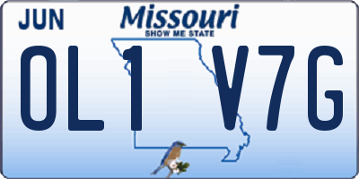 MO license plate OL1V7G