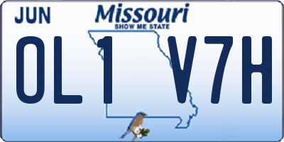 MO license plate OL1V7H