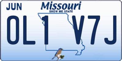 MO license plate OL1V7J