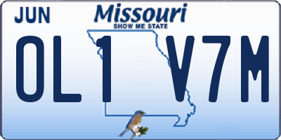 MO license plate OL1V7M