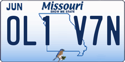 MO license plate OL1V7N