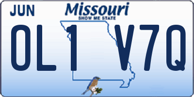 MO license plate OL1V7Q