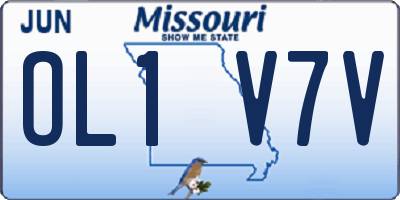 MO license plate OL1V7V